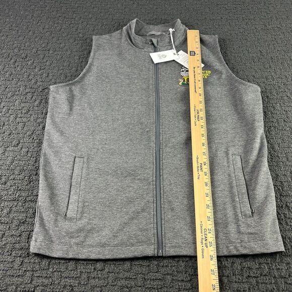 Tasc Vest Mens Medium Gray Full‎ Zip Golf Performance Moisture Wicking NEW - Picture 8 of 11